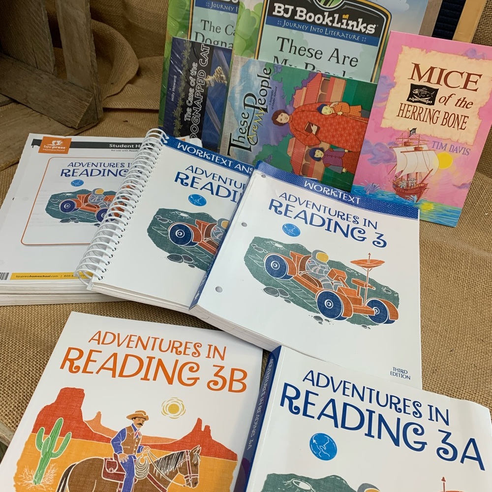 Bob Jones Third grade books and misc.